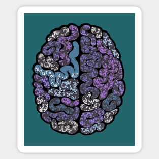 Neurodiverse AF flower Brain Sticker